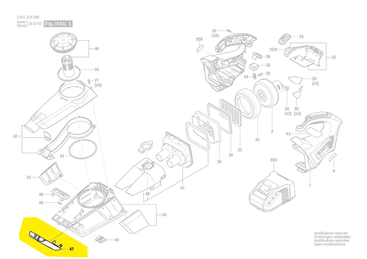 couvercle réf. 1 619 PB2 095 Bosch